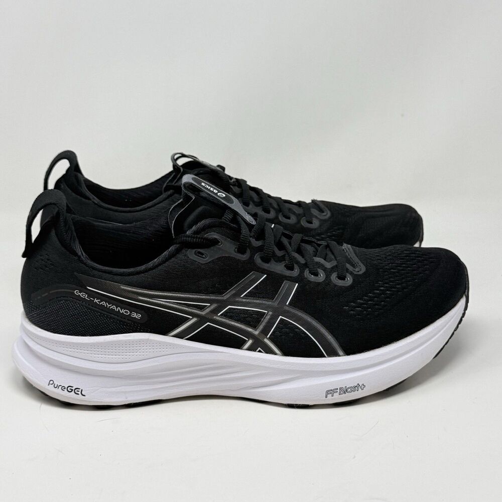 Asics Gel Kayano 32 Shoes Mens 12 Black Lightweight Running Walking Sneakers